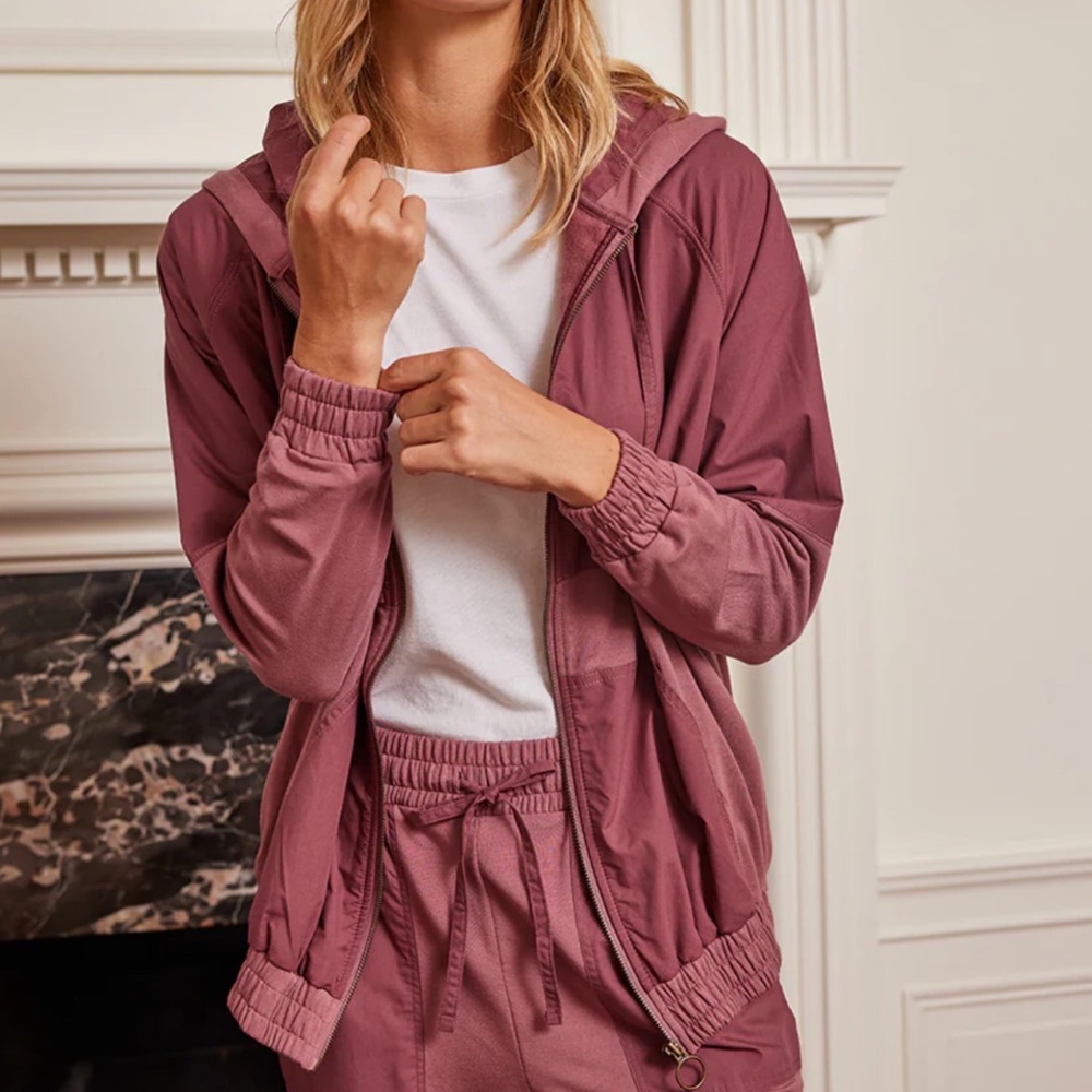 NWT Summersalt The Softest French‎ Terry Mixed-Media Hoodie